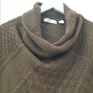 NEW Brown Cowl Neck Poncho/Sweater